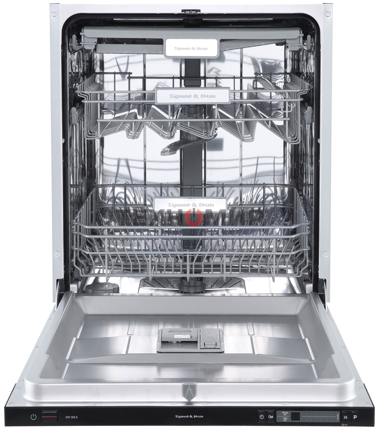 Встраиваемая посудомоечная машина Zigmund & Shtain DW 302.6, черный, 59.8 см, 14 компл., 44 дБ, класс A+++