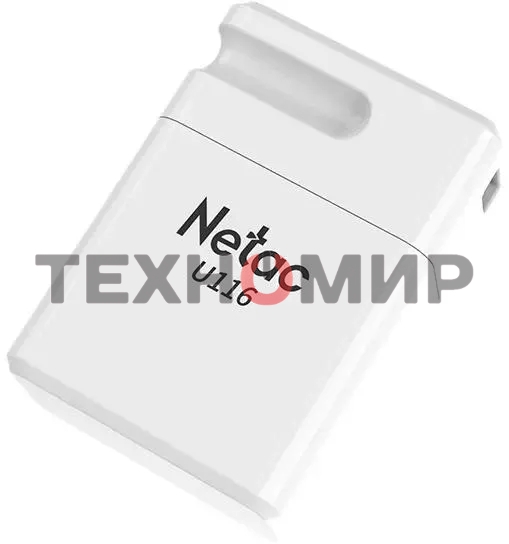 Флешка USB Netac U116 mini (NT03U116N-016G-32WH), 16Gb, USB 3.2, R/W 90/30, белый