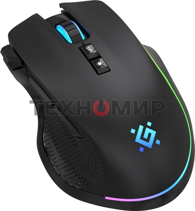 Мышь беспроводная/проводная Defender Immortal GM-421 черный, 10000 dpi, радиоканал, Bluetooth, USB, кнопки - 9