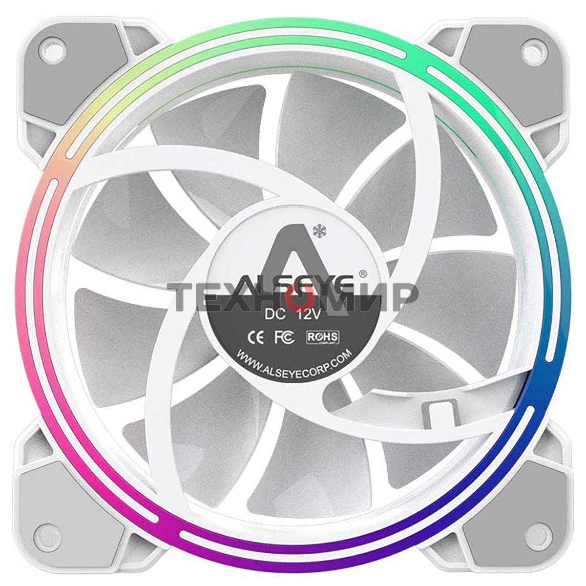 Вентилятор для корпуса Alseye Halo 4.0-W kit (3шт.) белый, 120 мм, 1300 об/мин, 24.8 дБ, 4 pin