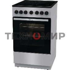Плита электрическая Gorenje GEC5B20SG серый, конфорок 4 электрических, духовка 68 л, 50 см x 85 см x 59.4 см