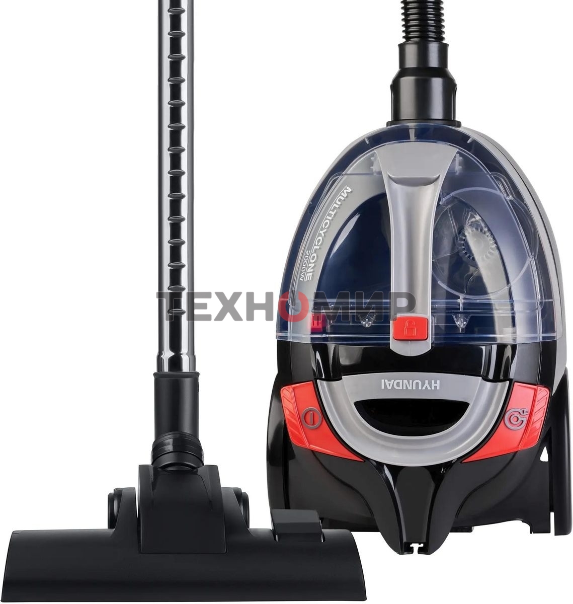 Пылесос Hyundai HYV-C3077 черный, 380/2000 Вт, уборка сухая, пылесборник контейнер 1.5 л