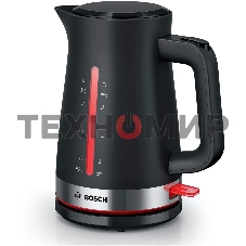 Чайник электрический Bosch TWK4M223 1.7 л, черный корпус: пластик