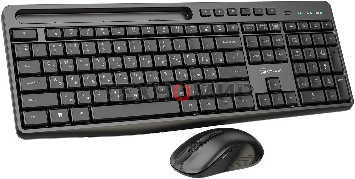 Комплект клавиатура + мышь Оклик S275W клав:черный мышь:черный USB беспроводная slim Multimedia (1993113)