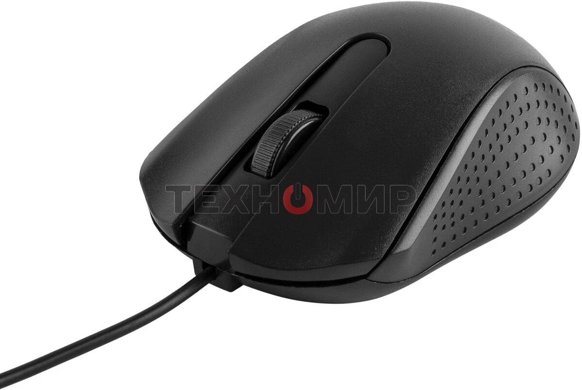 Мышь проводная CBR CM 123 черный, 1000 dpi, USB, кнопки - 3