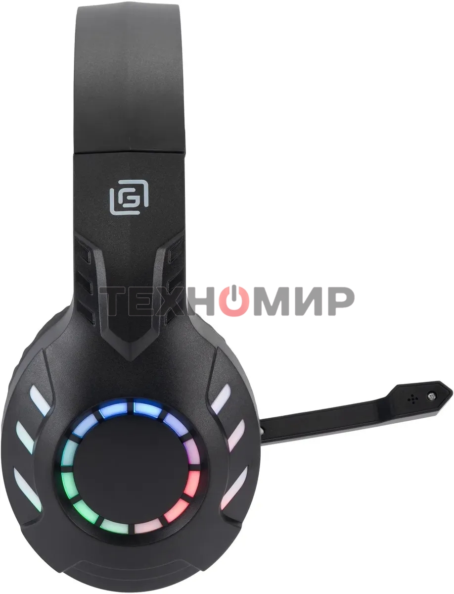 Гарнитура беспроводная/проводная с микрофоном Оклик HS-L420G черный накладные BT оголовье (1939799)