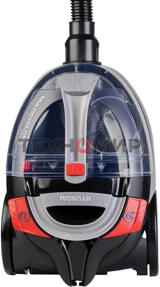 Пылесос Hyundai HYV-C3077 черный, 380/2000 Вт, уборка сухая, пылесборник контейнер 1.5 л