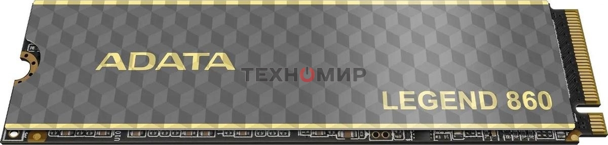Накопитель SSD ADATA LEGEND 860, 1Tb, PCIe 4.0 x4, 2280, NVMe, R/W 6000/4000, с радиатором