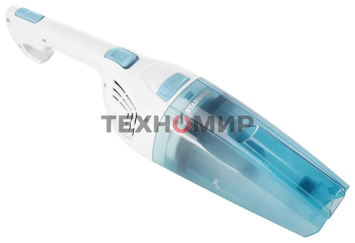Пылесос ручной Starwind SCH1650 белый, питание от сети, 120 Вт, уборка сухая, пылесборник 1 л