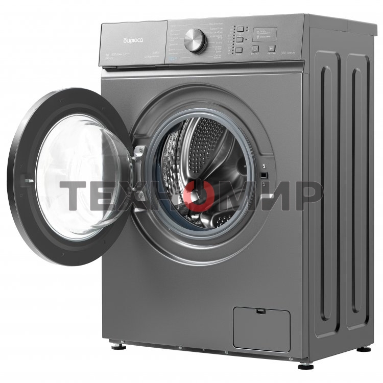 Стиральная машина Бирюса WM-SM510/10 M металлик, загрузка фронтальная 5 кг, 1000 об/мин, класс: А+++