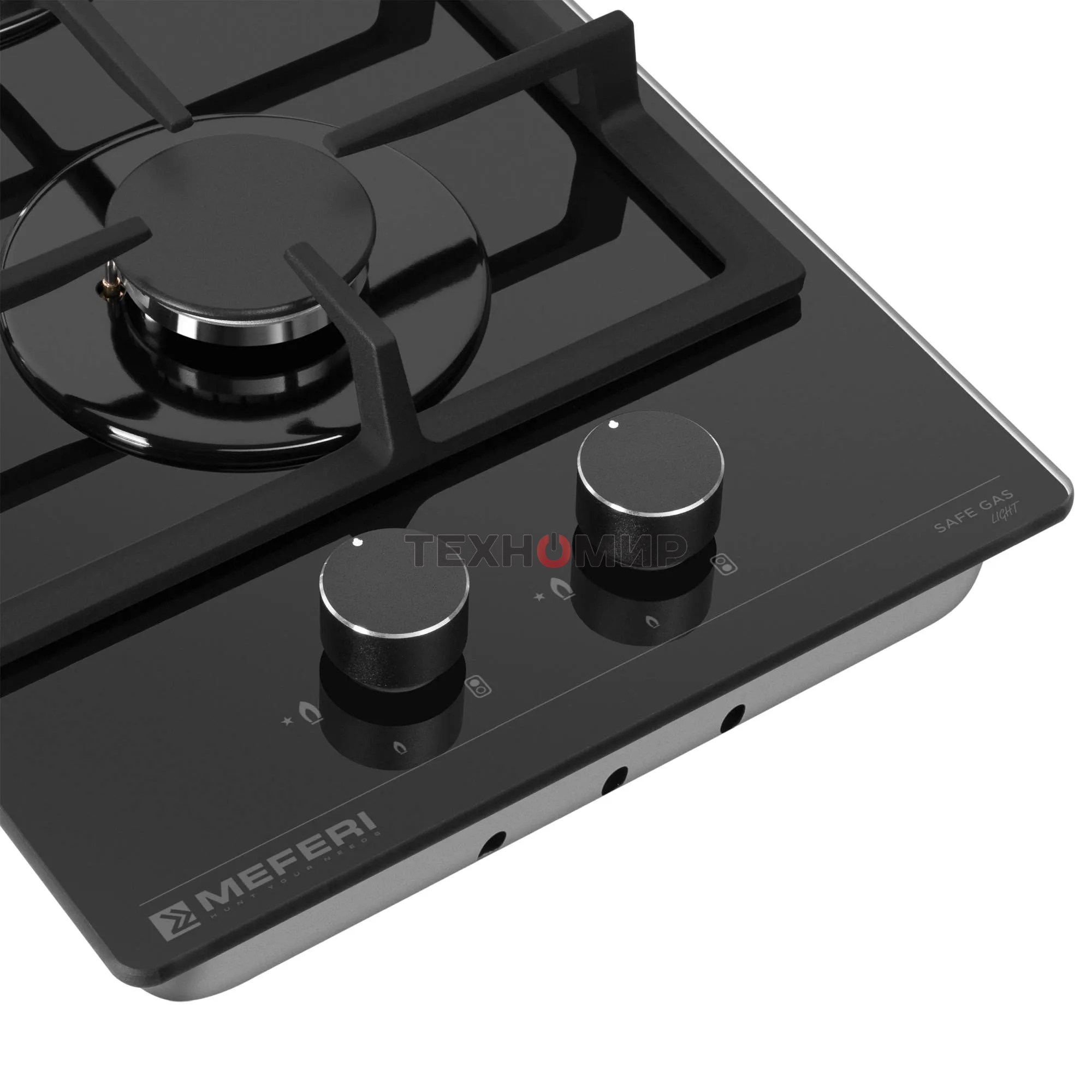 Варочная панель газовая Meferi MGH302BK GLASS LIGHT