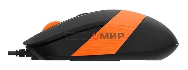 Комплект клавиатура+мышь A4Tech FStyler F1010 проводной, USB, 1600 DPI, чёрный/оранжевый