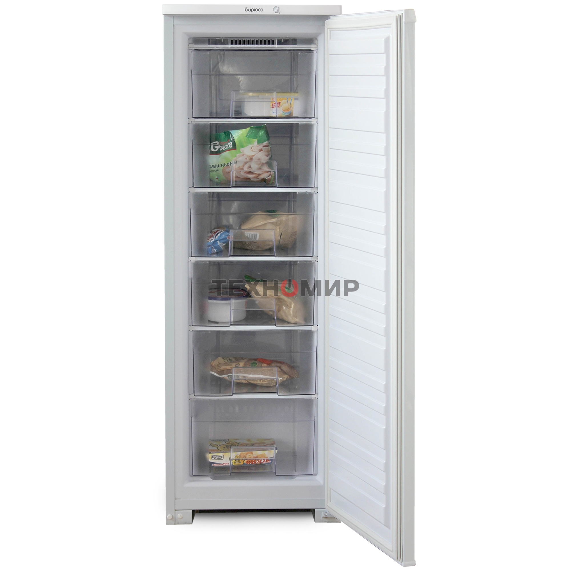 Морозильная камера Бирюса Б-116 белый, 175л, 6 ящиков