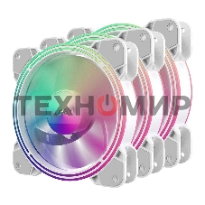 Вентилятор для корпуса Alseye Halo 4.0-W kit (3шт.) белый, 120 мм, 1300 об/мин, 24.8 дБ, 4 pin