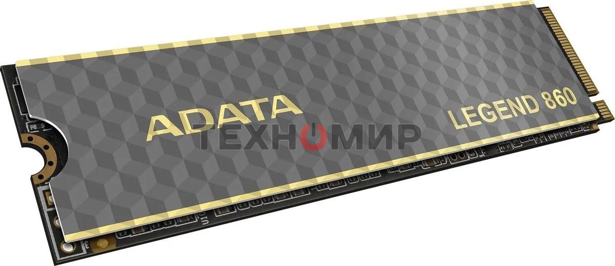 Накопитель SSD ADATA LEGEND 860, 1Tb, PCIe 4.0 x4, 2280, NVMe, R/W 6000/4000, с радиатором