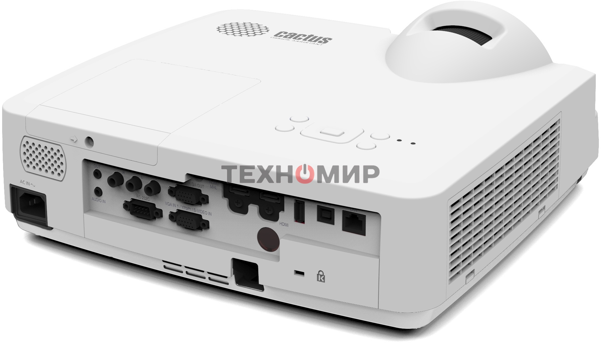 Проектор Cactus Bright CS-V1.WT 3LCD 4000Lm ANSI (1024x768) 30000:1 ресурс лампы:10000часов 1xUSB typeA 1xUSB typeB 2xHDMI 4кг