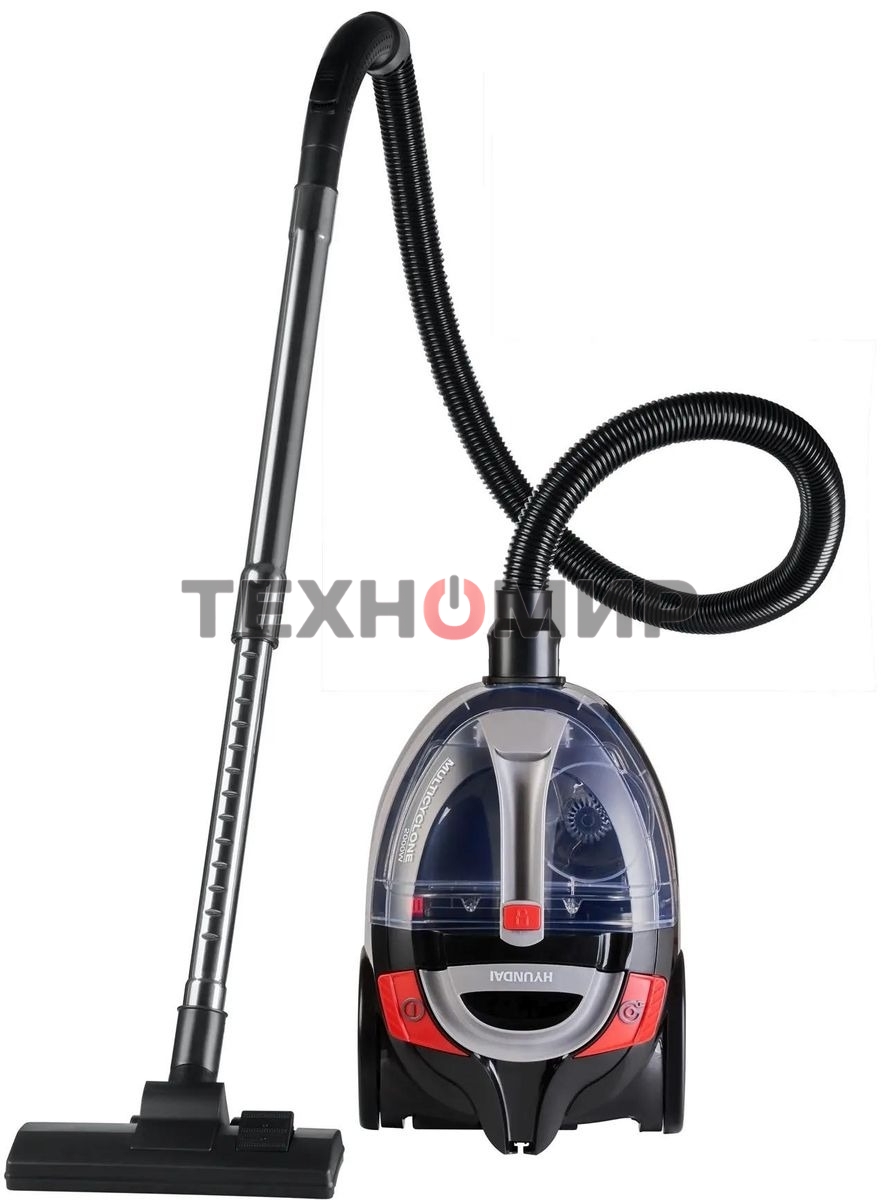 Пылесос Hyundai HYV-C3077 черный, 380/2000 Вт, уборка сухая, пылесборник контейнер 1.5 л