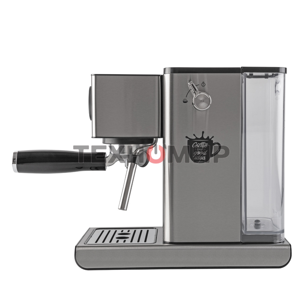 Кофеварка рожковая Endever Costa-1090 стальной, исп. кофе - молотый, 1,2 л, 1400 Вт, 15 бар