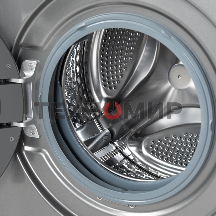 Стиральная машина Бирюса WM-SM510/10 M металлик, загрузка фронтальная 5 кг, 1000 об/мин, класс: А+++