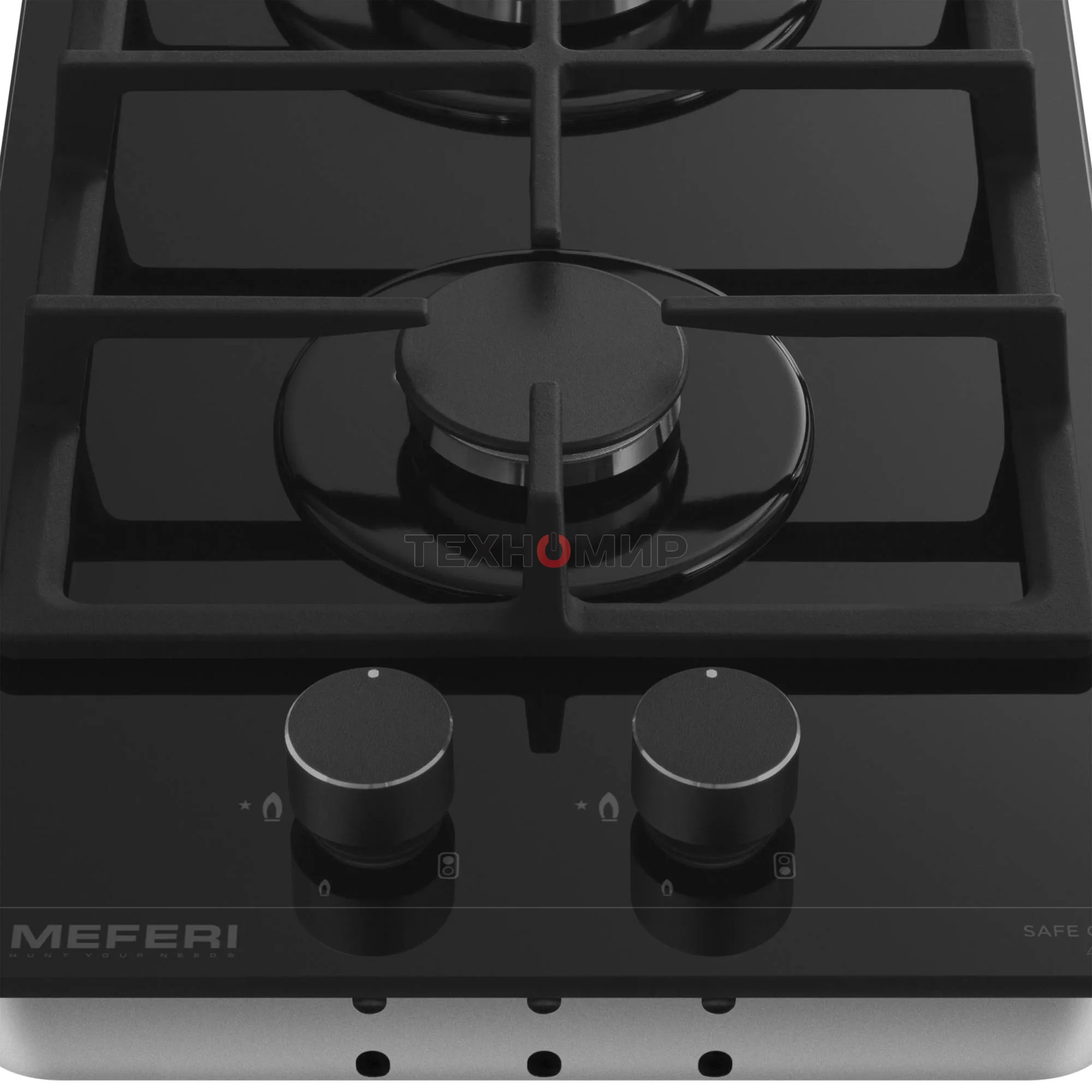 Варочная панель газовая Meferi MGH302BK GLASS LIGHT
