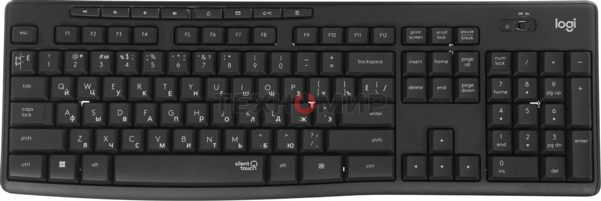 Комплект клавиатура+мышь Logitech MK295 беспроводной, USB, чёрный