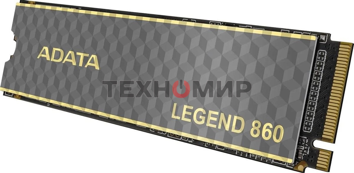 Накопитель SSD ADATA LEGEND 860, 1Tb, PCIe 4.0 x4, 2280, NVMe, R/W 6000/4000, с радиатором