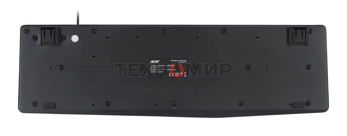 Клавиатура проводная Acer OKW121 (ZL.KBDEE.00B), USB, черный