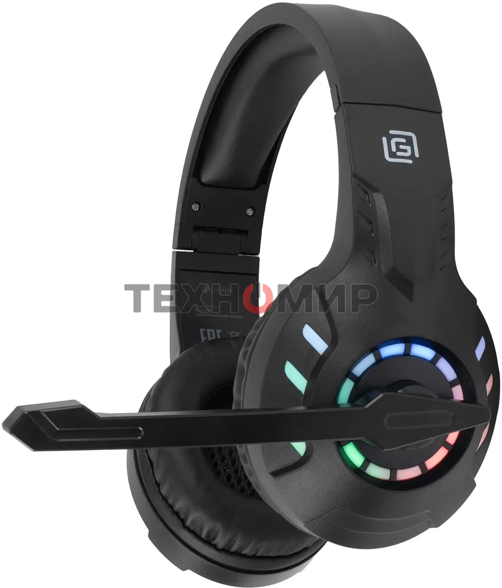 Гарнитура беспроводная/проводная с микрофоном Оклик HS-L420G черный накладные BT оголовье (1939799)