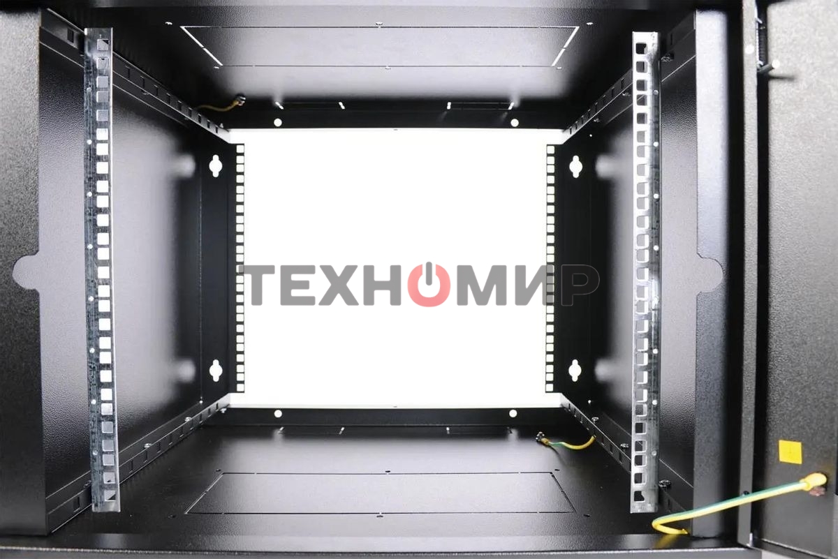 Шкаф телекомм. настенный разборный ЦМО 9U (600х650) дверь стекло, черный