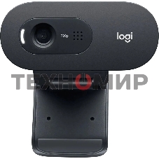 Веб-камера Logitech C505e 1280x720, 30 кадр/с, USB Type-A, микрофон (шумоподавление), автоосвещение, универсальное крепление