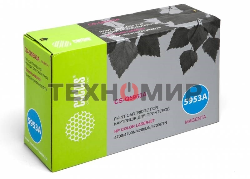 Картридж лазерный Cactus CS-Q5953A пурпурный (10 000 стр.) для HP Color LaserJet 4700