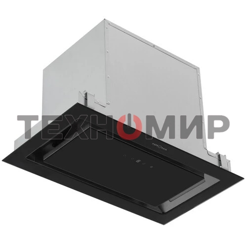 Вытяжка встраиваемая Krona Selina 600 Glass S черный, 52 см, 1300 куб. м/ч, 61 дБ
