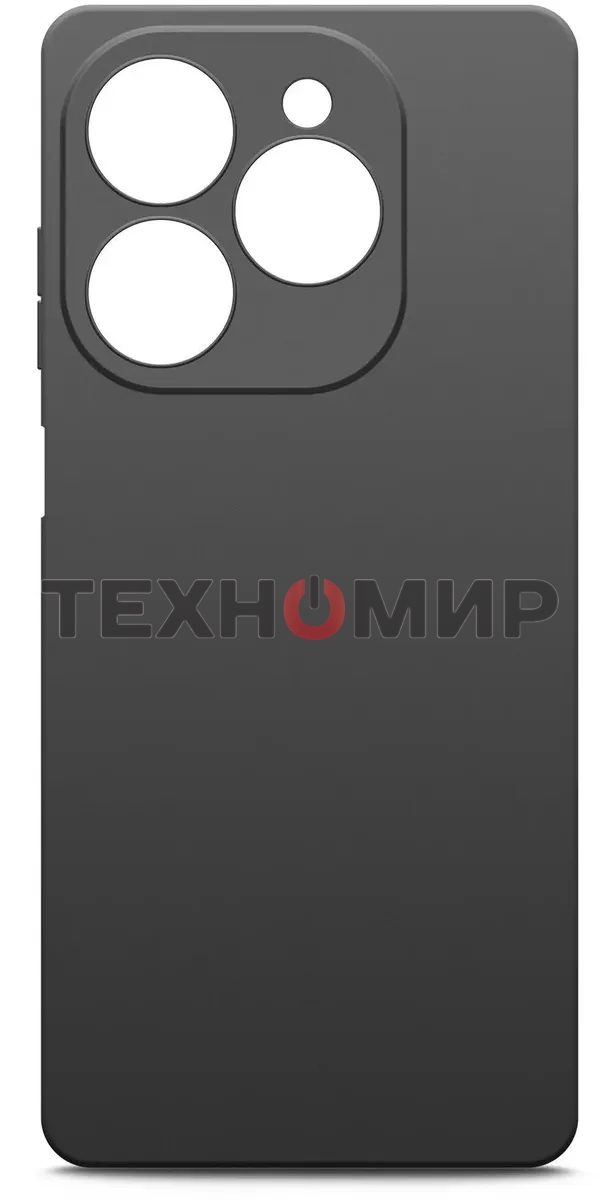 Чехол (клип-кейс) BoraSCO для Tecno Spark 20 Pro Silicone Case черный