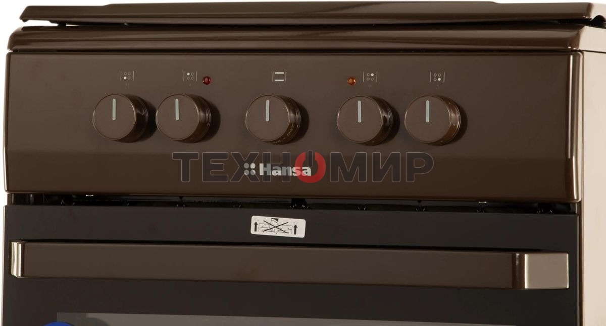 Плита электрическая Hansa FCEB53000 коричневый, конфорок 4 шт, духовка 69 л, 50 см x 85 см x 60 см