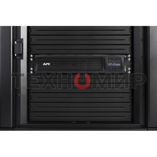 Источник бесперебойного питания APC Smart-UPS 1500VA/1000W, RM 2U, Line-Interactive, LCD, Out: 220-240V 4xC13 (2-Switched), SmartSlot, USB, SmartConnect, черный, 1 year warranty (REP: SMT1500RMI2U)