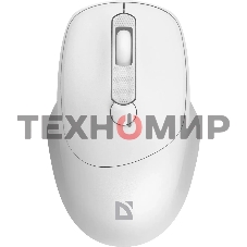 Мышь беспроводная Defender Feam MM-296 белый, 1600 dpi, радиоканал, USB, кнопки - 4
