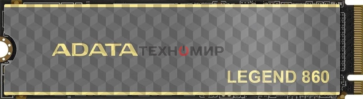 Накопитель SSD ADATA LEGEND 860, 1Tb, PCIe 4.0 x4, 2280, NVMe, R/W 6000/4000, с радиатором