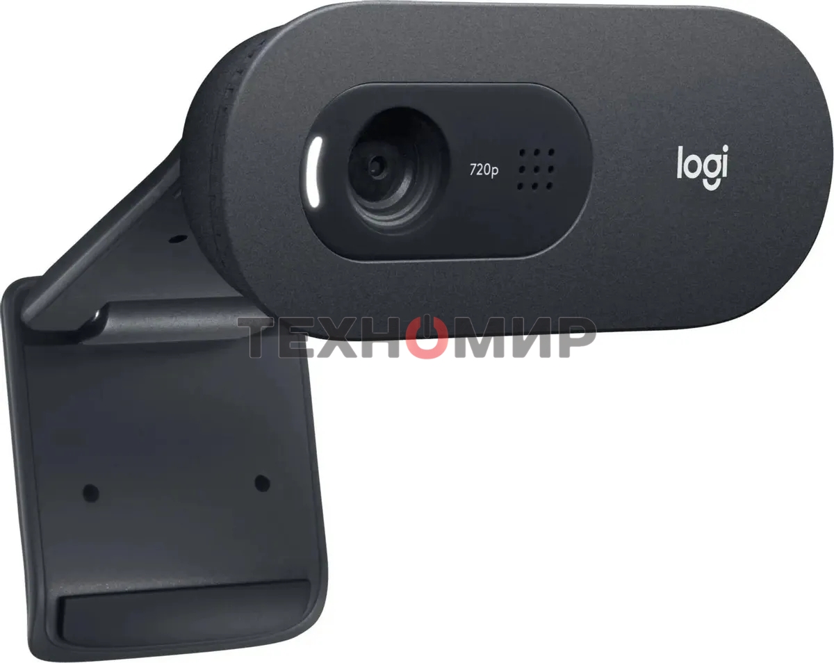Веб-камера Logitech C505e 1280x720, 30 кадр/с, USB Type-A, микрофон (шумоподавление), автоосвещение, универсальное крепление