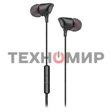 Наушники-гарнитура OLMIO Joy 3.5мм, черные, с микрофоном и кнопкой ответа
