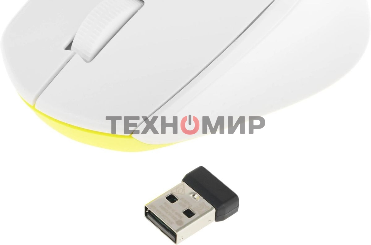 Мышь беспроводная Logitech M330 SILENT PLUS белый, 1000 dpi, радиоканал, USB, кнопки - 3