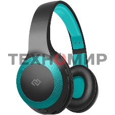 Гарнитура накладные Digma BT-15 черный/голубой беспроводные bluetooth оголовье
