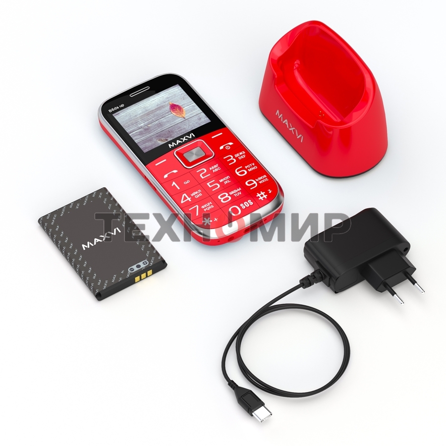 Мобильный телефон Maxvi B6ds up красный