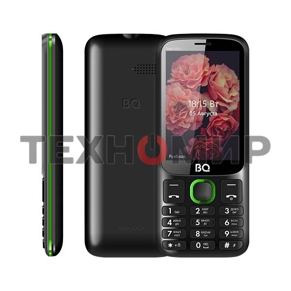 Мобильный телефон BQ 3590 Step XXL+ черный/зеленый