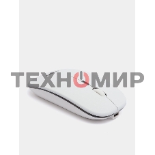 Мышь беспроводная OLMIO WM-21 белый, бесшумная, 3 кнопки с подсветкой, 1600 dpi