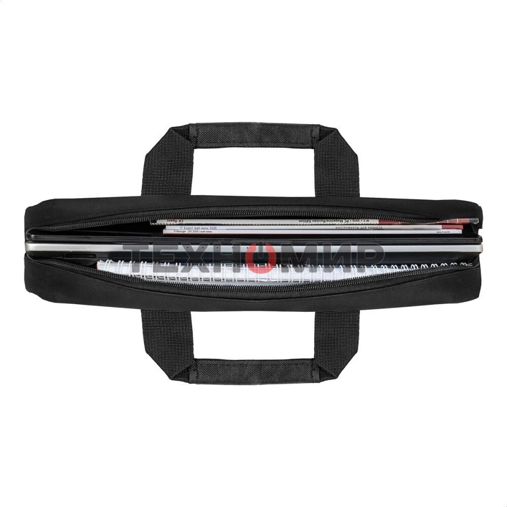 Сумка для ноутбука ExeGate Start S1518 Black, черная, полиэстер, для ноутбуков до 15.6