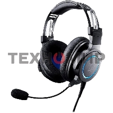 Наушники с микрофоном Audio-Technica ATH-G1 черный/синий 2м мониторные оголовье (80000808)