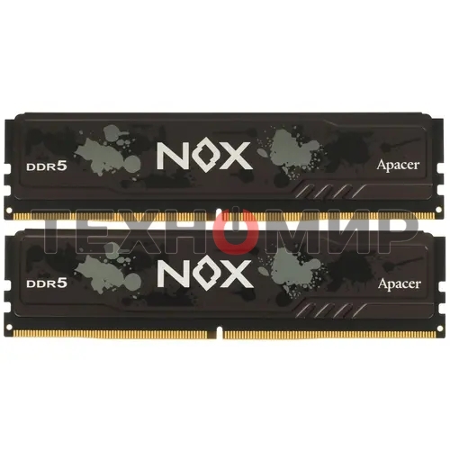 Оперативная память Apacer Nox, DDR5, 32GB (2x16GB), 5600MHz, CL40, DIMM, радиатор, черный