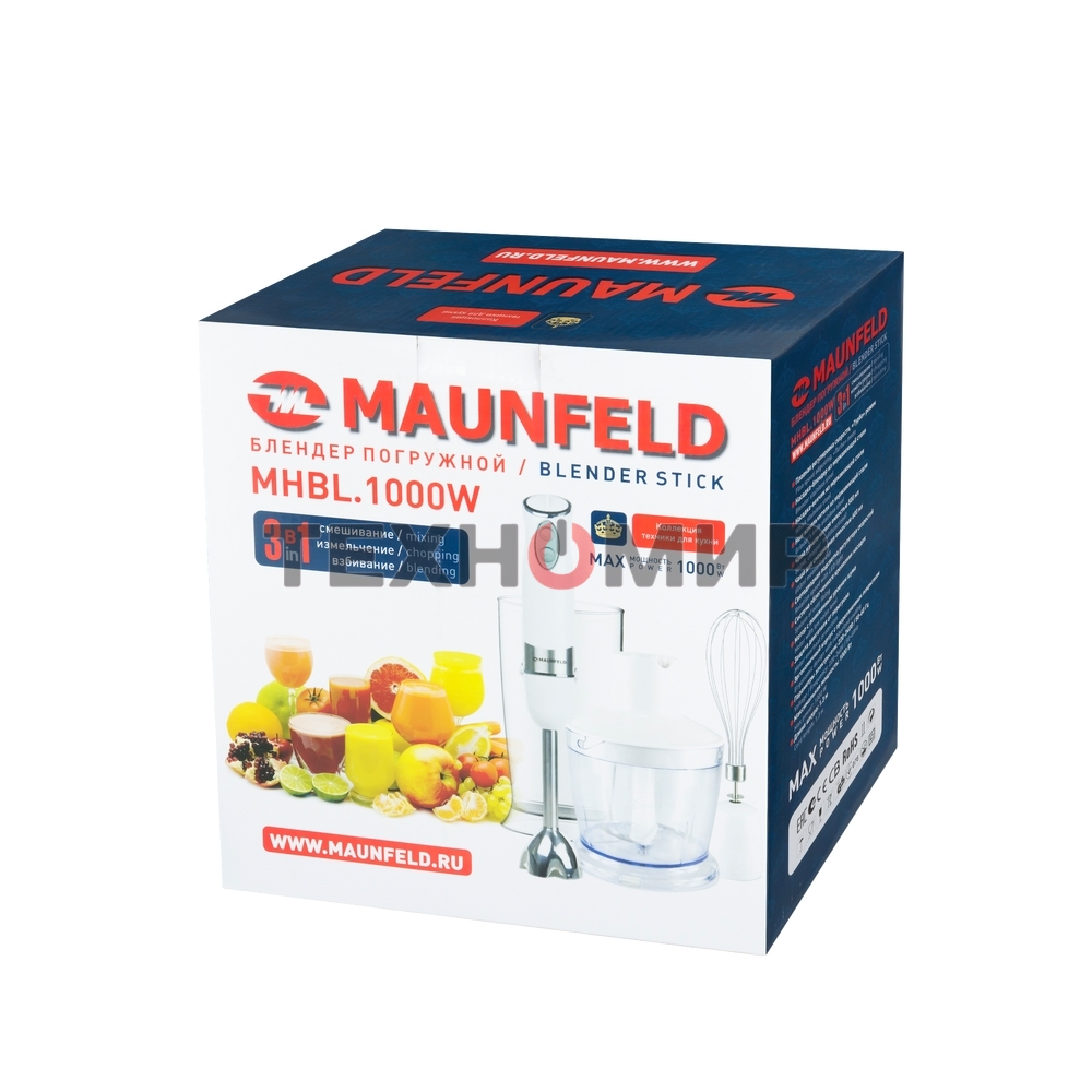 Блендер погружной Maunfeld MHBL.1000W белый, 1000 Вт