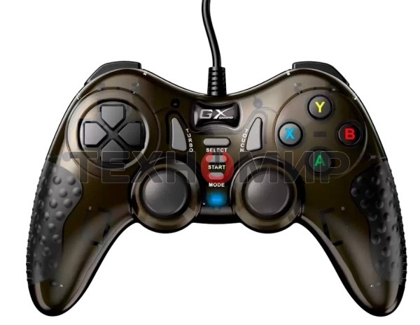 Геймпад проводной Genius GX-19UV/для ПК и PlayStation3, PlayStation4/19 кнопок/2 вибромотора/2 мини-джойстика/кабель1.8м/темно-медный (31610003400)