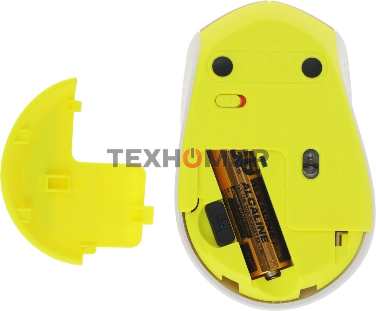 Мышь беспроводная Logitech M330 SILENT PLUS белый, 1000 dpi, радиоканал, USB, кнопки - 3